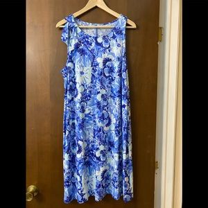 Lilly Pulitzer Luella Swing Dress Coastal Blue XL